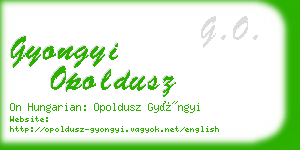 gyongyi opoldusz business card